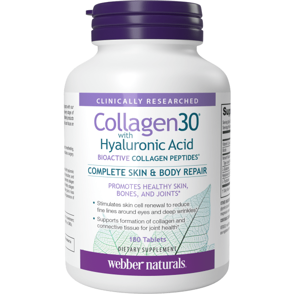 Collagen30® with Hyaluronic Acid Bioactive Collagen Peptides 180 Tablets, image-hi-res
