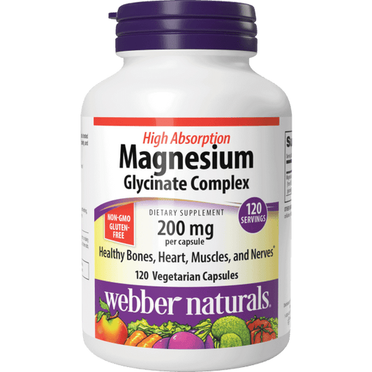 Magnesium Glycinate Complex  200 mg  120 Vegetarian Capsules, image-hi-res
