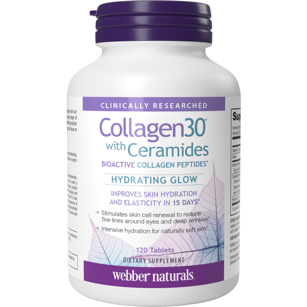 Collagen30® with Ceramides  Bioactive Collagen Peptides    120 Tablets, image-hi-res