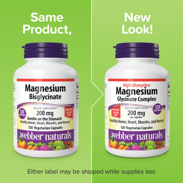 Magnesium Glycinate Complex 200 mg Vegetarian Capsules, image-misc