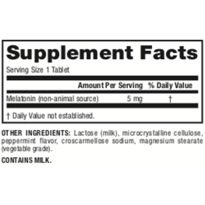 Extra Strength Melatonin  5 mg  200 Fast-melting Tablets, image-supplement-facts