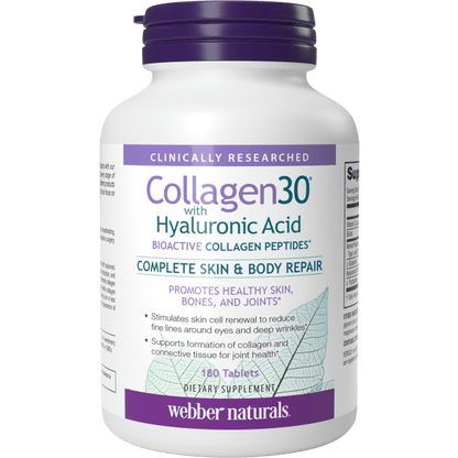 Collagen30® with Hyaluronic Acid  Bioactive Collagen Peptides    180 Tablets, image-hi-res