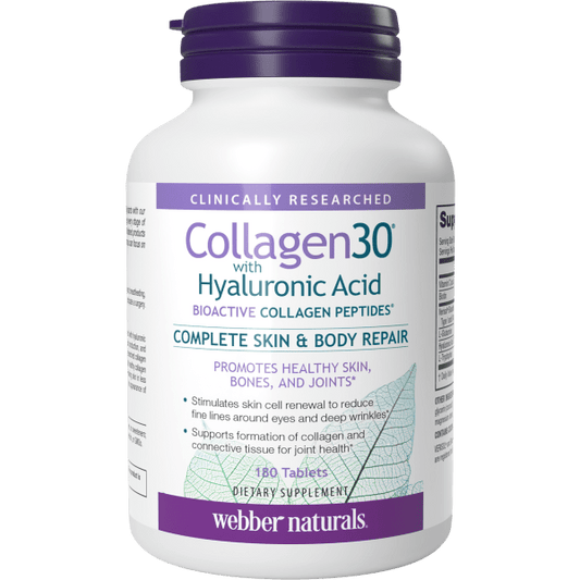 Collagen30® with Hyaluronic Acid  Bioactive Collagen Peptides    180 Tablets, image-hi-res