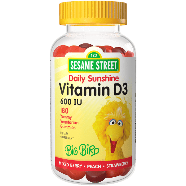 Vitamin D3  600 IU  180 Vegetarian Gummies Mixed Berry • Peach • Strawberry, image-hi-res