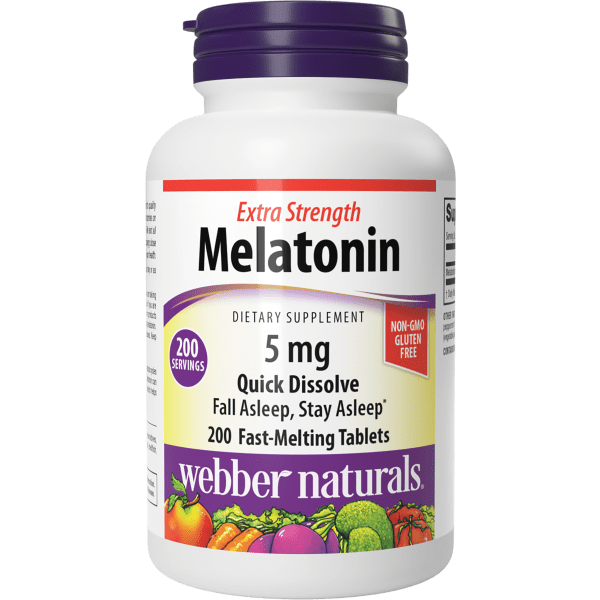 Extra Strength Melatonin 5 mg – Webber Naturals USA