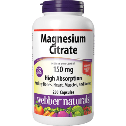 Magnesium Citrate  150 mg  250 Capsules, image-hi-res