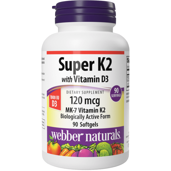 Super K2 with Vitamin D3  120 mcg  90 Softgels, image-hi-res