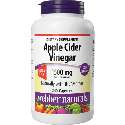 Apple Cider Vinegar  1500 mg  240 Capsules, image-hi-res