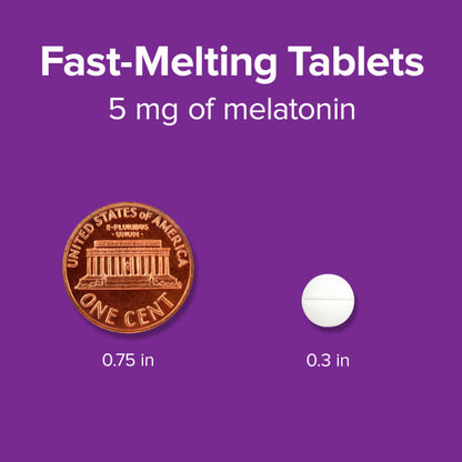 Extra Strength Melatonin 5 mg Fast-Melting Tablets, image-enhanced-pill